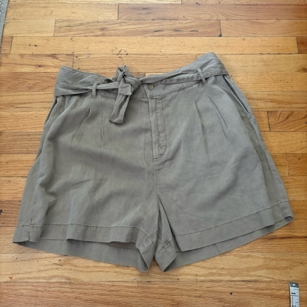 Faherty Brown Tie Waist Shorts Size XL